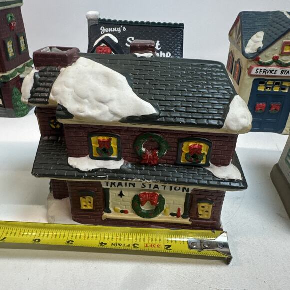 Vintage 1995 Collection Christmas Village (Lot Of 6) 6” Winter Snow Village - Picture 13 of 16